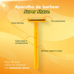 Aparelho de Barbear Super Shave Duas Lâminas Amarelo